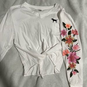 XS PINK Victoria’s Secret long sleeved crop